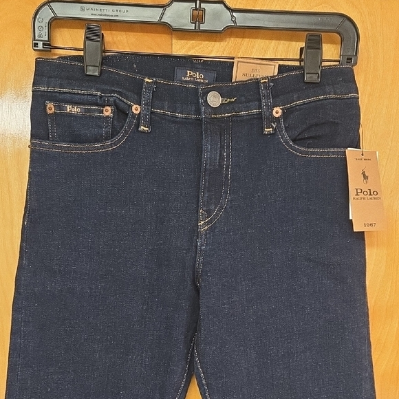 NWT Polo Ralph Lauren Dark Blue Jeans 1967 Sullivan Slim Size 14 Denim Pants